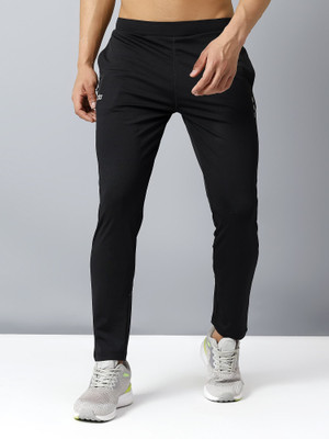 DIDA Solid Men Black Track Pants