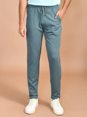 SKYKNIT Solid Men Light Blue Track Pants