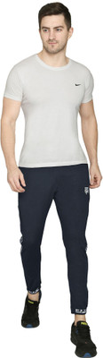 Mindsart Trend Solid, Washed, Self Design Men Black Track Pants