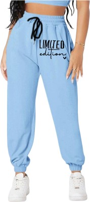 Tabadtod Solid Women Light Blue Track Pants