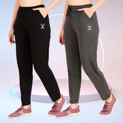 GAA Printed Women Black Track Pants