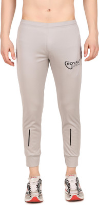 Royal spin Solid Men Grey Track Pants