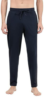 GSXMOL Solid Men Blue Track Pants