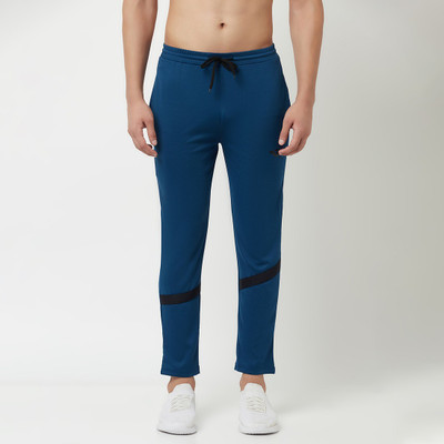 GLITO Colorblock Men Blue, Black Track Pants