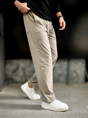 MANIAC Solid Men Grey Track Pants