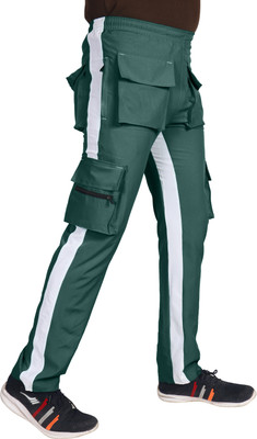HoC Self Design Men Green Track Pants
