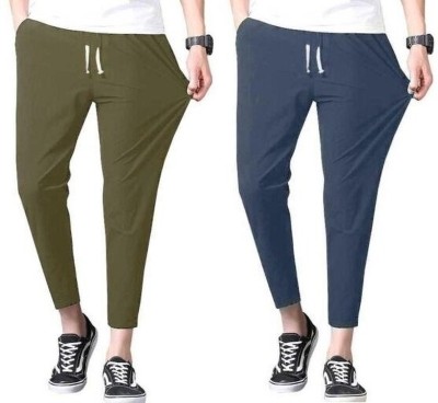 SYFKO Solid Men Green, Brown Track Pants