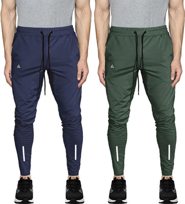 AVOLT Solid Men Blue, Green Track Pants