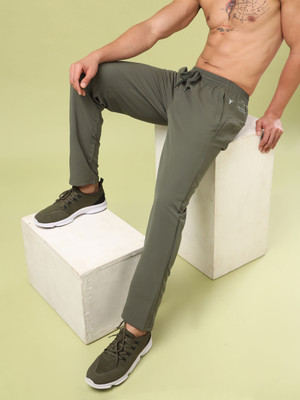 TECHNOSPORT Solid Men Green Track Pants