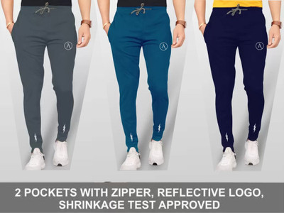 ANAND Solid Men Multicolor Track Pants