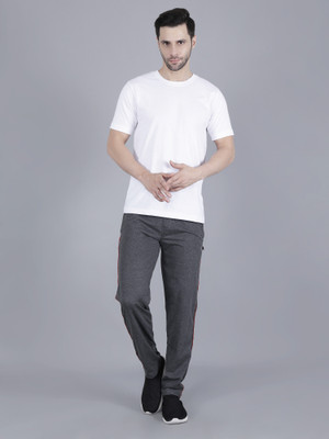 Tf-tex Fro Solid Men Black Track Pants