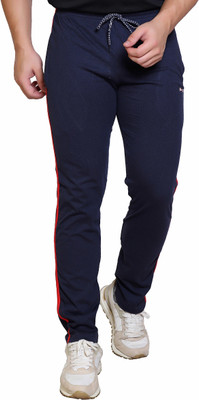 STARFOX Solid Men Blue Track Pants