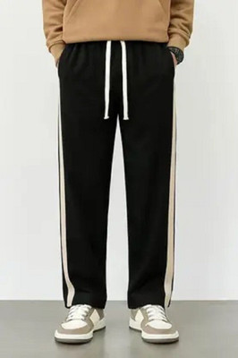 GANPATI CREATION Solid Men Black Track Pants