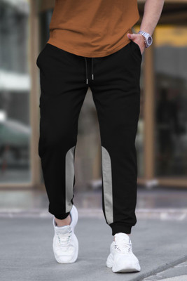 TRIPR Solid Men Black, Grey Track Pants