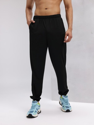 MAYKR Solid Men Black Track Pants