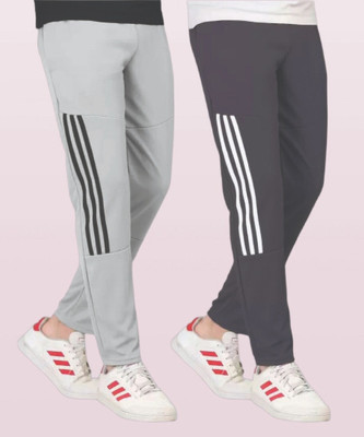 THE SARTHI FASHION WORLD Striped Men Grey Track Pants