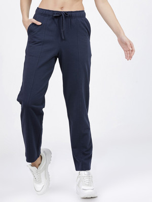 Tokyo Talkies Solid Women Blue Track Pants