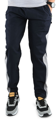 TRACKING GO Self Design Men Dark Blue, Grey Track Pants