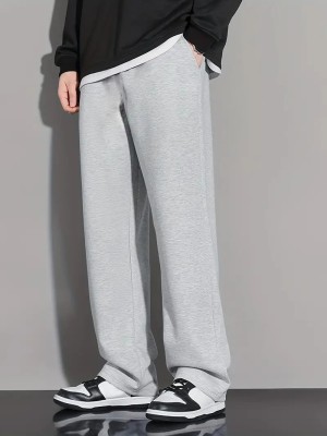 Dockstreet Solid Men Grey Track Pants