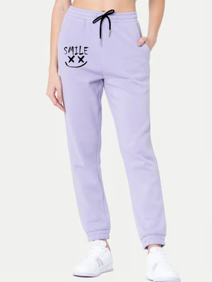 saahasam Graphic Print Women Purple Track Pants