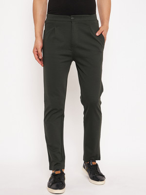 DUKE Solid Men Green Track Pants