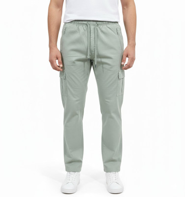 VOMAZO Solid Men Beige Track Pants