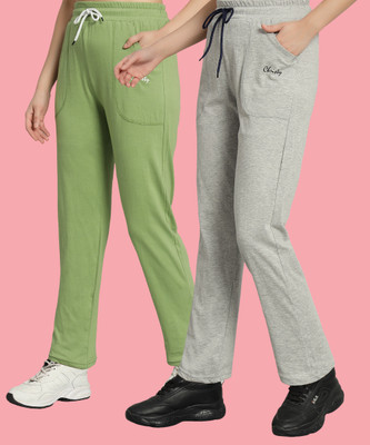 SYDNEY HILLS Solid, Striped Women Multicolor Track Pants