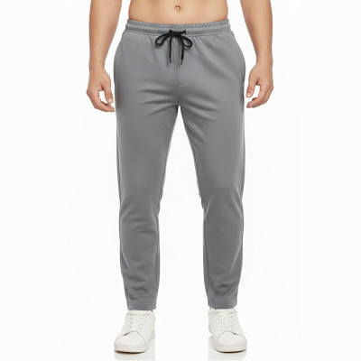 YOUNGVIBE Solid Men Grey Track Pants