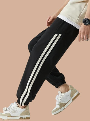 UNICO WESTON STORE Striped Men Black Track Pants