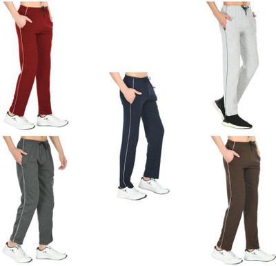 IndiWeaves Self Design Men Multicolor Track Pants