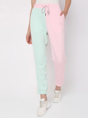 VERO MODA Colorblock Women Pink Track Pants