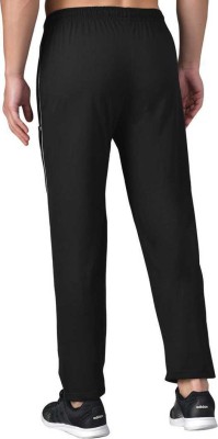 Diwazzo Solid Men Black Track Pants