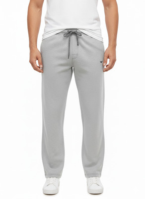 VOMAZO Solid Men Grey Track Pants