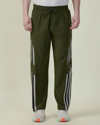 HRX by Hrithik Roshan Solid Men Olive Track Pants