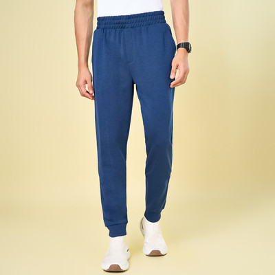 Ajile By Pantaloons Solid Men Blue Track Pants