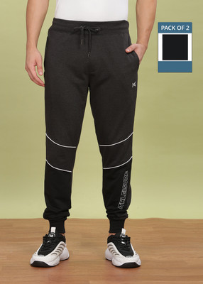 Force NXT Solid Men Grey Track Pants