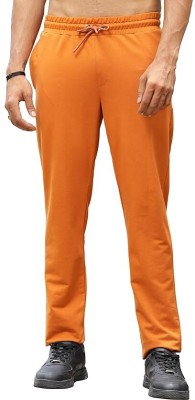 one sky Solid Men Orange Track Pants