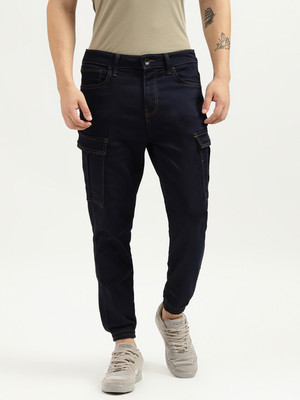 United Colors of Benetton Solid Men Blue Track Pants