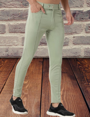 Nitya TrackP Solid Men Light Green Track Pants