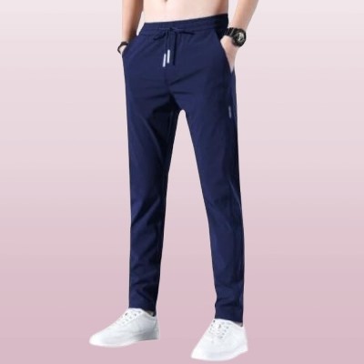 FICKA Solid Men Blue Track Pants