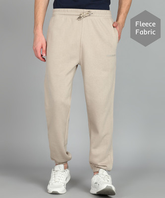 Alan Jones Solid Men Beige Track Pants