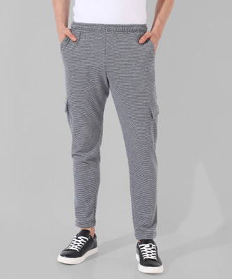 CAMPUS SUTRA Striped Men Grey Track Pants