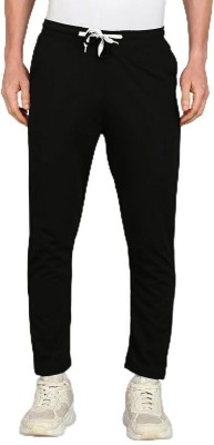 samridhi Solid Men Black Track Pants