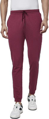 Ajile By Pantaloons Colorblock Men Maroon Track Pants
