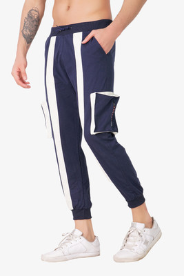 Gazzet 4G Colorblock Men Blue Track Pants