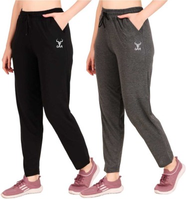 GAA Solid Women Black, Grey Track Pants