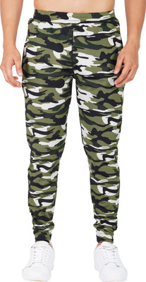 GOTO Printed Men Green Track Pants