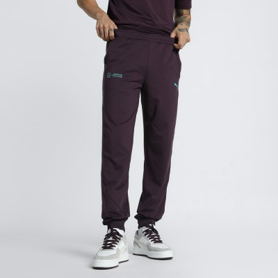 PUMA Solid Men Purple Track Pants