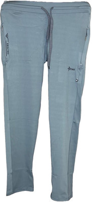 lower men Solid Men Light Blue Track Pants