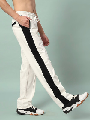 WEARDUDS Self Design Men White Track Pants